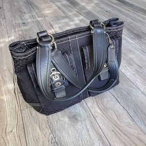 COACH Signature Black Shoulder Bag